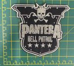 Pantera Hell Patrol Cut  Out Shaped Woven Sew Or Iron On Patch Official
