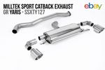 Milltek Sport Catback Exhaust GR Yaris Non Resonated  **EX DISPLAY**  - SSXTY127