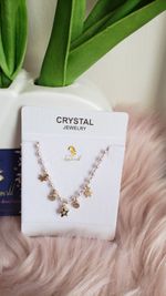Gold Anklet with 5 Charms Fashionable Jewelry