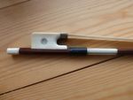 CELLO BOW, 4/4, SUPERIOR BRAZILWOOD, WHITE FROG, HAND MADE, GREAT BALANCE.
