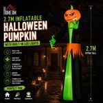 9FT Inflatable Halloween Pumpkin Ghost with Build-in LED Inflatable