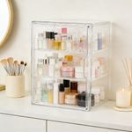 Clear Display Case for Figures, Multi Tiers Dustproof Acrylic Storage Box w/Door