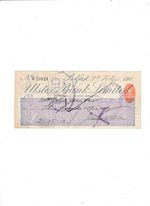 ULSTER  BANK   CHEQUE 1911