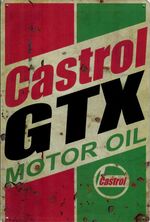 Retro Metal Sign, Garage, Man Cave, She Shed, Bar  30cm x 20cm Castrol GTX Motor