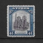 Cyprus 1928 45pi Cathedral SG131 Fine Used Cat£60