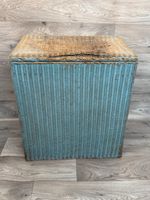 Vintage Original Lloyd Loom Linen Box Laundry Basket Blanket Storage Chest
