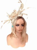 Women’s max and Ellie champagne Fascinator Headpiece Headband Wedding RRP90