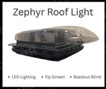 Campervan Roof Vent Fan 400X400 Skylight LED Blind Remote like Maxxfan Black