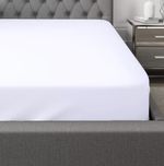 Pack of 2 King 100% Cotton White Fitted Sheets Pure Egyptian Cotton Bed Sheets