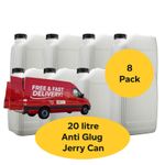 8 x 25L Water Cannister Anti Glug Plastic Tank  Bottle camping/caravan/boat