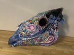 Custom Painted Large WILD Horse Skull With Bottom Jaw 24" From BC Artist
