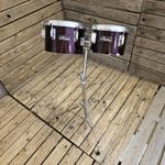 Maxwin Vintage Tom Set With Stand, Burgundy Red USED! RKWNN120326