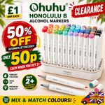 50p With discount - Ohuhu Honolulu B Markers  (Individual, Brush & Fine Tip)