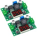 2Pcs DC to DC Buck Converter, 4V-40V to 1.25V-37V 2A Adjustable Step-down Power 