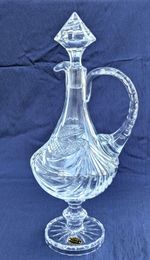 Signed French DE LORRAINE 'LUDOVIC' Hand Cut Heavy Crystal Claret Jug - 42cm