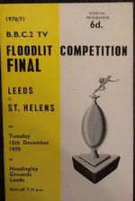 RUGBY LEAGUE PROGRAMME BBC 2 FLOODLIT FINAL LEEDS V ST HELENS 1970