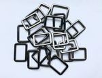 25mm Rectangle Rings Loops Metal DARK Silver Fastener Rectangular D Ring D31