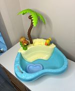 BABY born Blue Baby Bath/Tub Playset with Palm Tree, Lion & Duck Toys