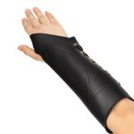Archery Arm Guard, Adjustable Leather Bow Armguard, (Black, Right Hand)