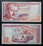 Czechoslovakia 5 Korun UNC Uncirculated 2019 Banknote - Porsche - Gabris Matej