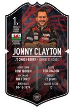 Jonny Clayton  Small Signed Ultimate Card INC FREE P&P TO UK ONLY