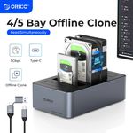 ORICO Aluminum Hard Drive Station Type-C 5Gbps with Offline Clone 2.5/3.5" HDD