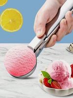 Premium Stainless Steel Ice Cream Scoop with Trigger Heavy- Duty Non Stick