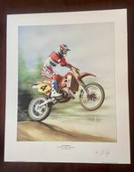 Limited Edition Print Dave Thorpe 3 Times World Champion 500cc Motocross Signed