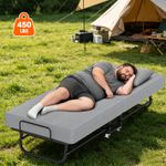 Camping Cot Heavy-Duty Portable Guest Bed Folding Sleeping Bed Cots with Mattres