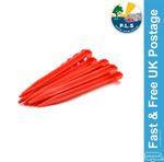 PLS Pack Of 10 x 20cm Red Plastic Tent Pegs Awning Kit Caravan Motorhome-6002600
