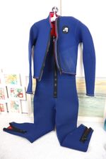 vintage Ace blue neoprene wetsuit diving swimming suit UK8-10 women 