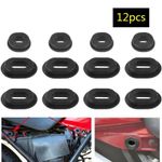 12pcs Motorcycle Side Panel Oval Round Rubber Grommets for Suzuki Honda Kawasaki