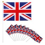 10/20PCS Union Jack Flag Small Hand Waving Flags British Party Event England