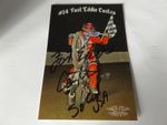 6" x 4" PHOTO CARD SIGNED BY FAST EDDIE CASTRO - SPEEDWAY