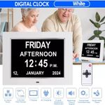 Digital Alarm Clock Day Date Calender for Memory Loss Dementia Elderly Reminder