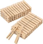 Clothes Pegs 100 Bamboo 9.5cm Wooden Laundry Clip Washing Line Art Craft Peg
