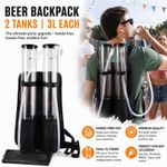 Duo Beer Backpack - 2x 3 L Drinks Dispenser Portable drinks column for festivals