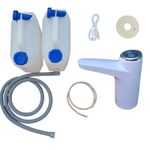 Easy Battery Charging Water Tap Kit  White / Remote Sink Or CAMPERVAN / CAMPING