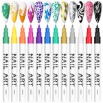 3D Nail Art Pens Set 12pcs Nail Graffiti Drawing Pen Nail Polish Pen DIY NailArt