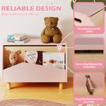 Wooden Kids Storage Chest Multi-Function Toy and Book Cabinet