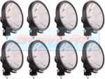 8 x SIM 3227 12V/24V 9" ROUND SPOTLIGHTS SPOTLAMPS CAB TOP BAR TRUCK LORRY 4x4