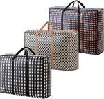 Deluxe JUMBO LAUNDRY BAGS Zipped Reusable Large Strong Shopping Storage Bag