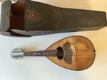 c1895 Antique Italian Bowlback Mandolin Ermelinda Silvestri Catania with Case