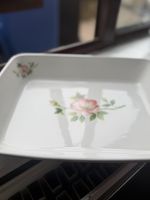 Vintage 1980s Japanese Ceramic Baking Dish - Pink Rose Floral Pattern, Microwave
