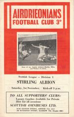 AIRDRIE v STIRLING ALBION 1958/59 LEAGUE