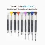 TIMELAB Watch Jewelry Repair Tool Precision Screwdriver FLAT HEAD Blade 9 PCS 