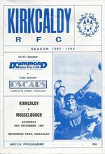Kirkcaldy RFC v Musselburgh RFC Friendly at Beveridge Park 26th Dec 1987