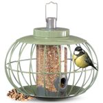 The Nuttery Lantern Seed Squirrel-Proof Bird Feeder – Metal, Easy-Clean Design