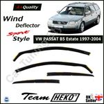 VW PASSAT B5 Estate 5-doors 1997-2004 4-pc Wind Deflectors HEKO Tinted