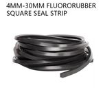 Black Fluororubber Square Seal Strip Fluorine Rubber Seal Square Bars 4mm-30mm